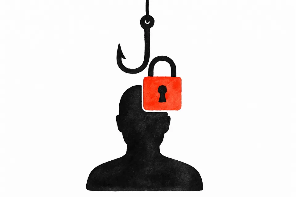 Hacker som använder social engineering